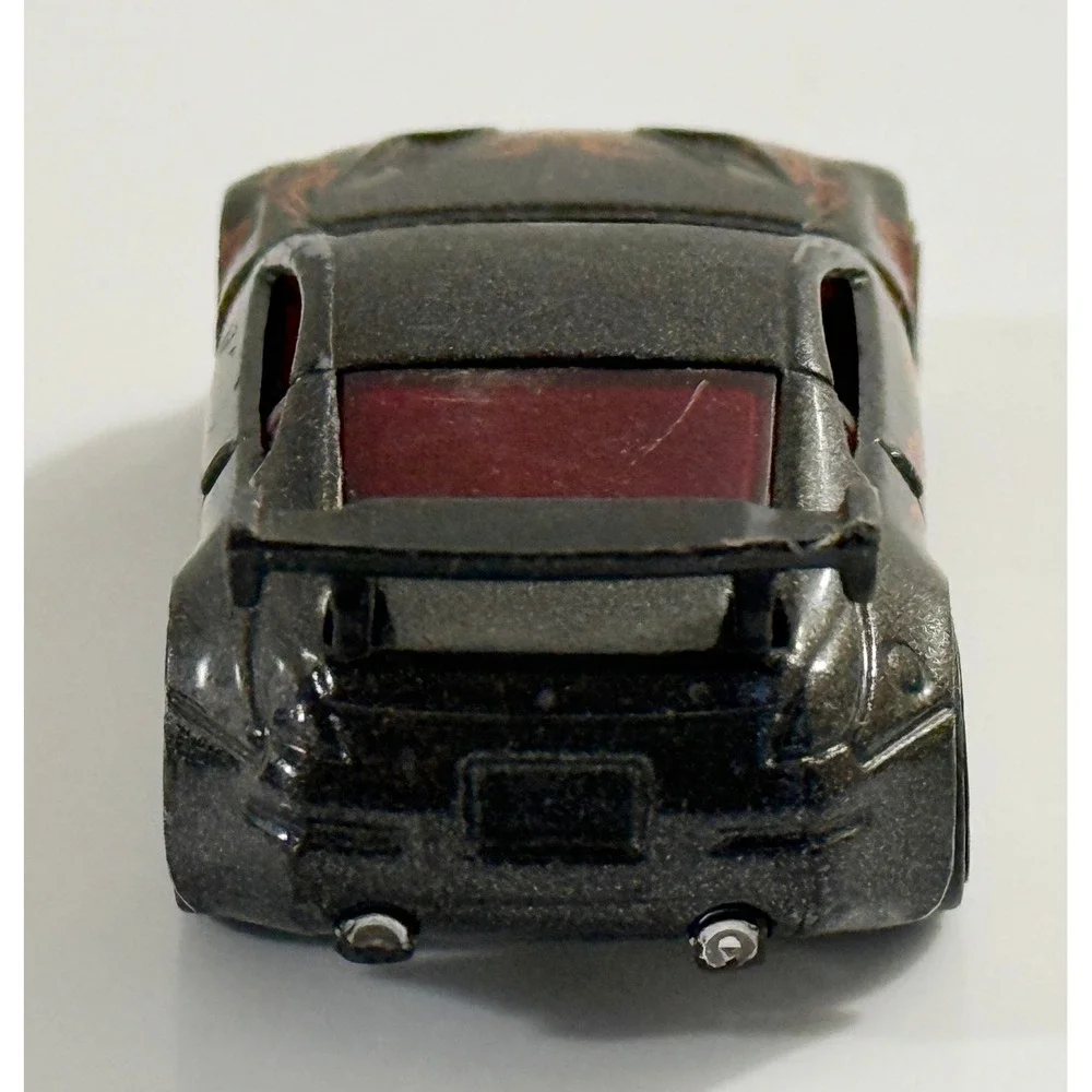 Hot Wheels Nissan 350Z Kids 1:64 Black Red Flame Diecast Toy Car‎ B02